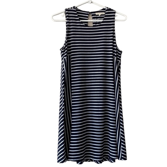 Copper Key Sleeveless, Striped Mini Dress - Picture 1 of 7